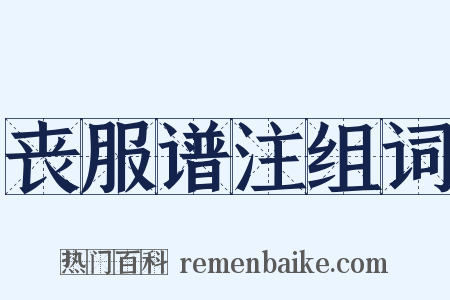 丧服谱注组词是什么意思的图片